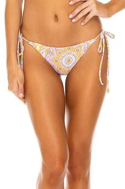 Luli Fama Alhambra Crystallized Wavy Ruched Back Brazilian Tie Side